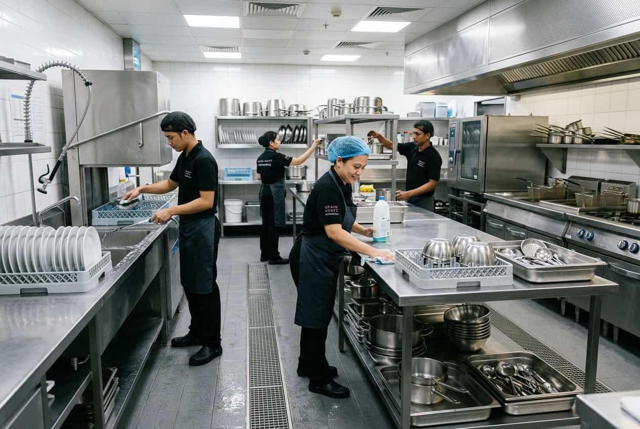 Kitchen Stewarding Team KST Services for Hotels and Restaurants